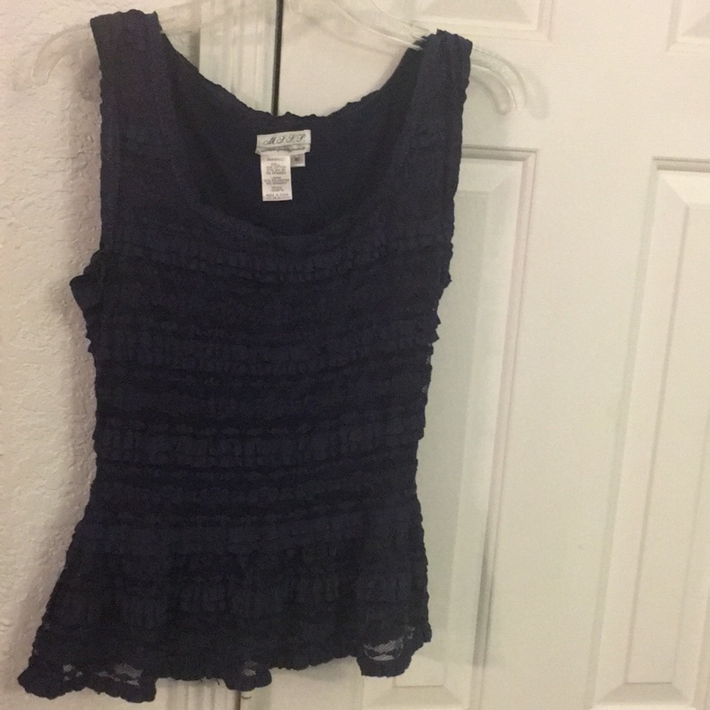 Mssp Max Studio M Lined Lacey Meshy Top - image 1